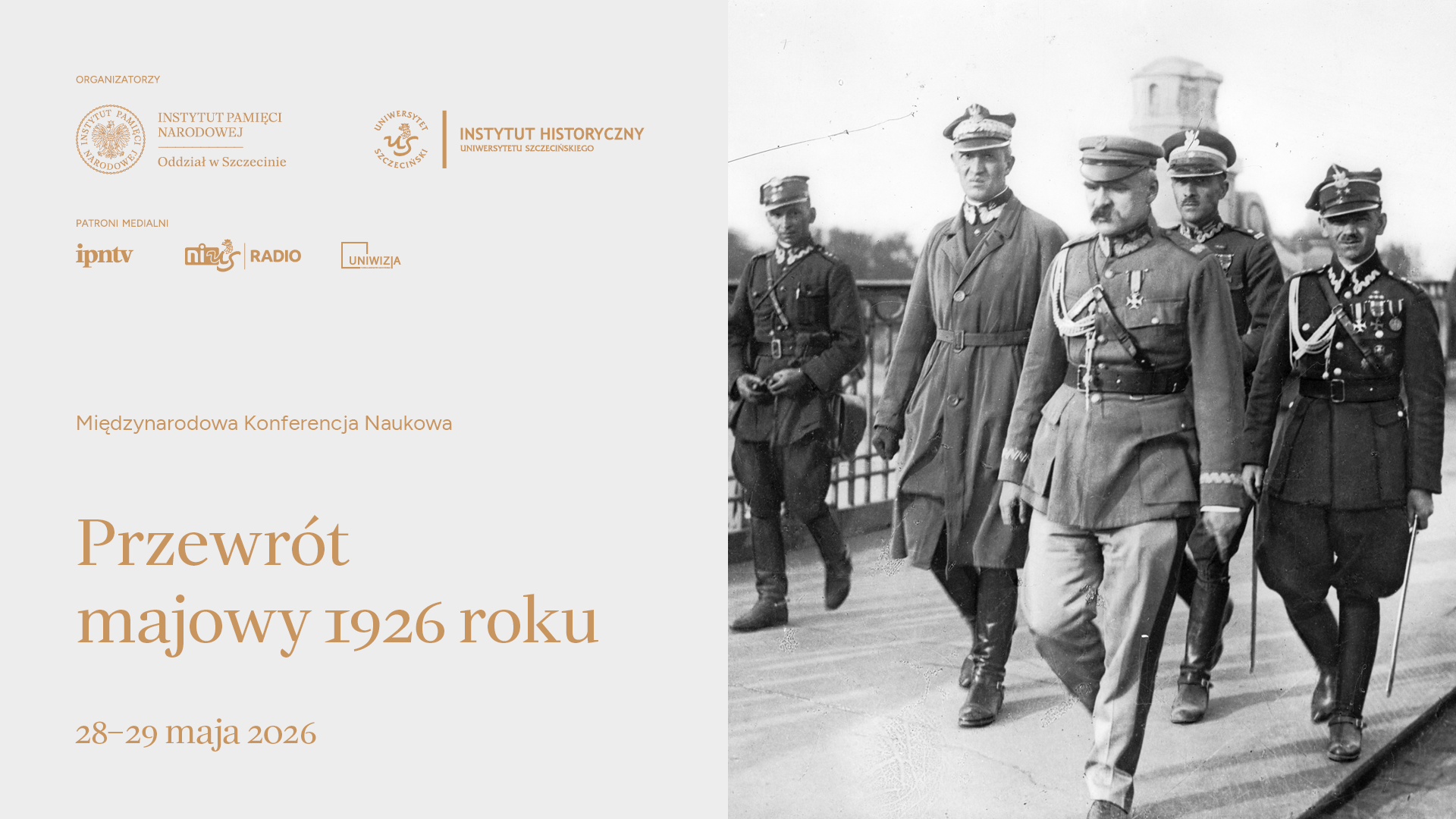 Międzynarodowa konferencja naukowa „Przewrót majowy 1926 roku”, Szczecin 28-29.05.2026 r.