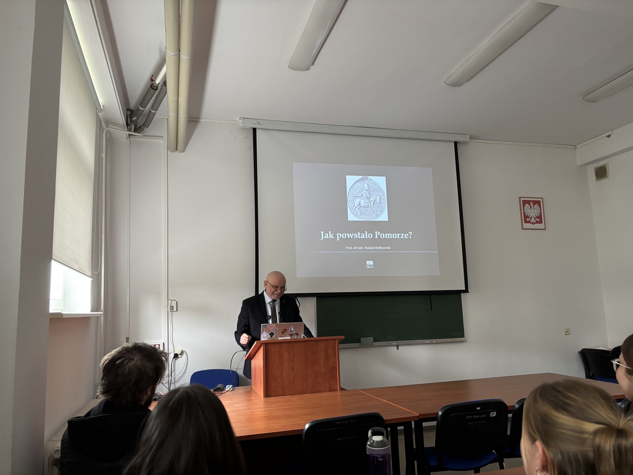 Wykład prof. Mariana Rębkowskiego dla sudentów Archeologii