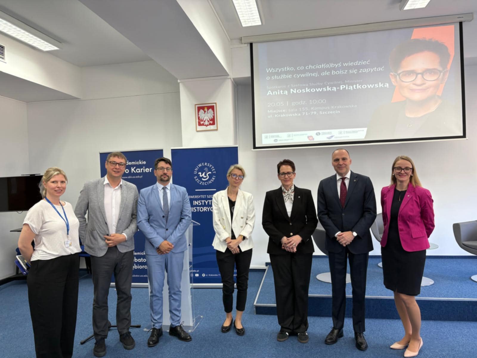 Spotkanie studentów z Szefową Służby Cywilnej- p. minister Anitą Noskowską-Piątkowską (20.05.2025 r.)
