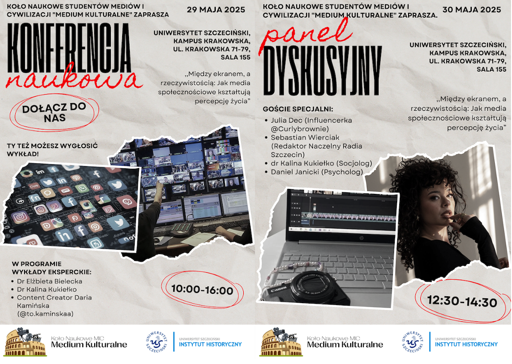 Konferencja studencko-doktorancka pt. „Między ekranem a rzeczywistością: jak media kształtują percepcję życia” (29-30.05.2025)
