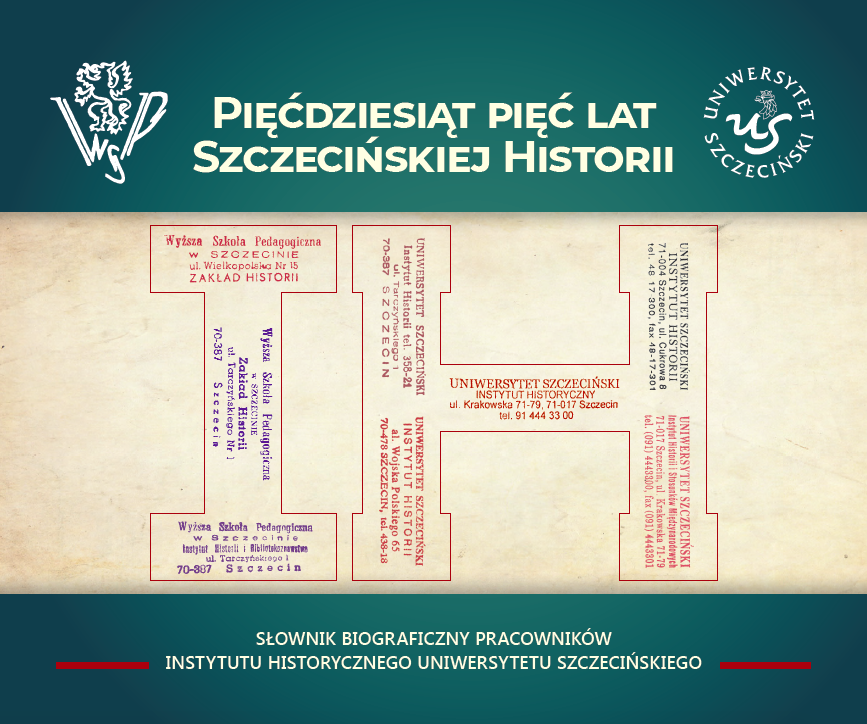 Słownik biograficzny pracowników Instytutu Historycznego US dostępny w open access