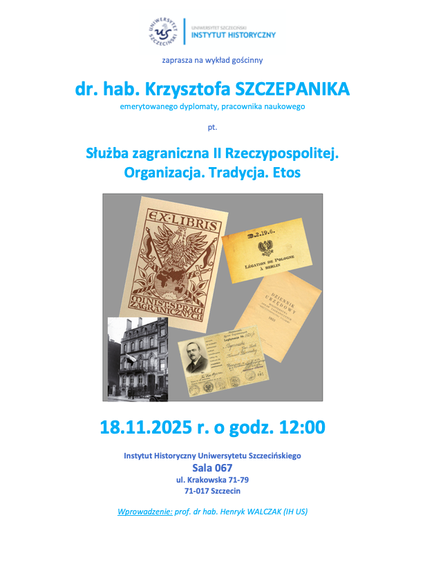 Wykład gościnny dr. hab. Krzysztofa Szczepanika o służbie zagranicznej II RP