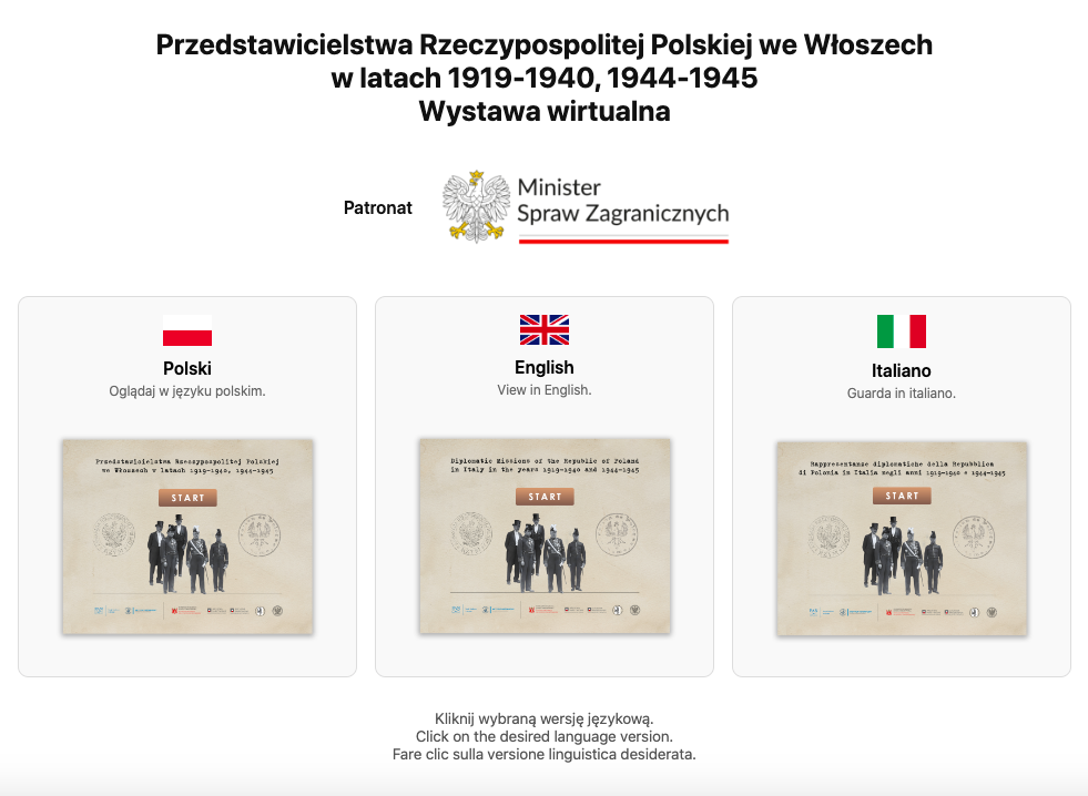 Wirtualna wystawa 3D: Dyplomaci II RP we Włoszech