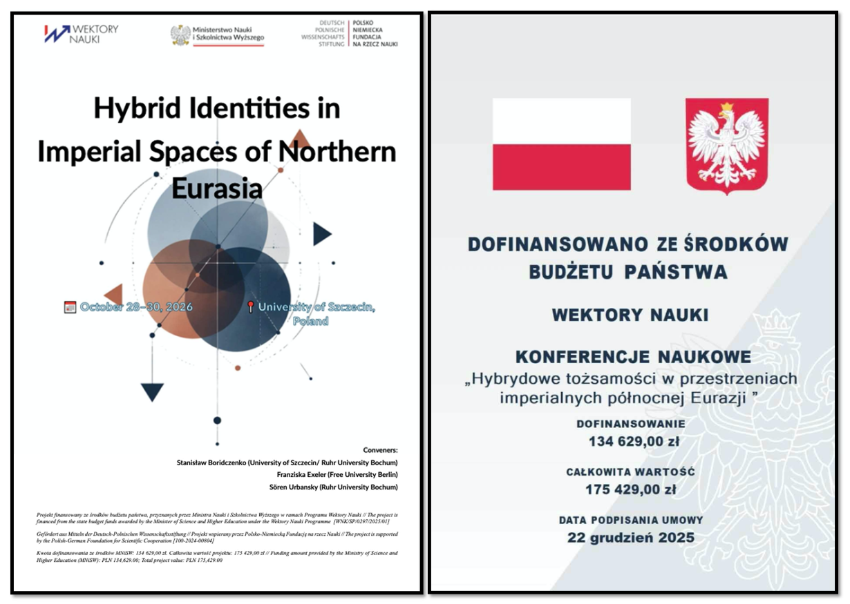 Międzynarodowa konferencja naukowa pt. „Hybrid Identities in Imperial Spaces of Northern Eurasia” (Szczecin, 28-30.10.2026 r.)