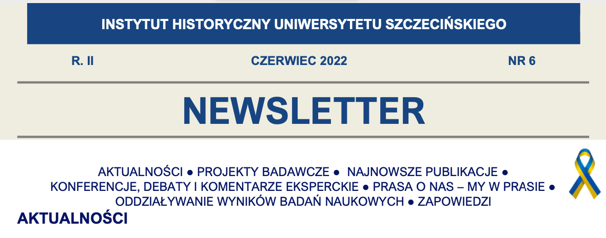 Newsletter Instytutu Historycznego US, VI/2022
