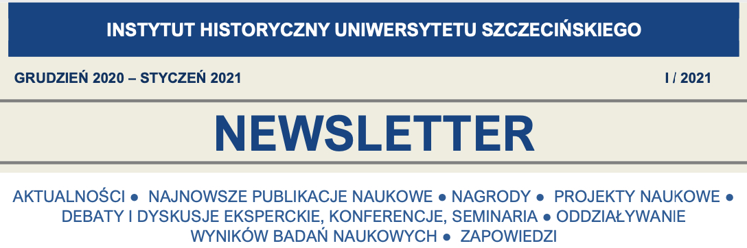 Newsletter Instytutu Historycznego US, I/2021