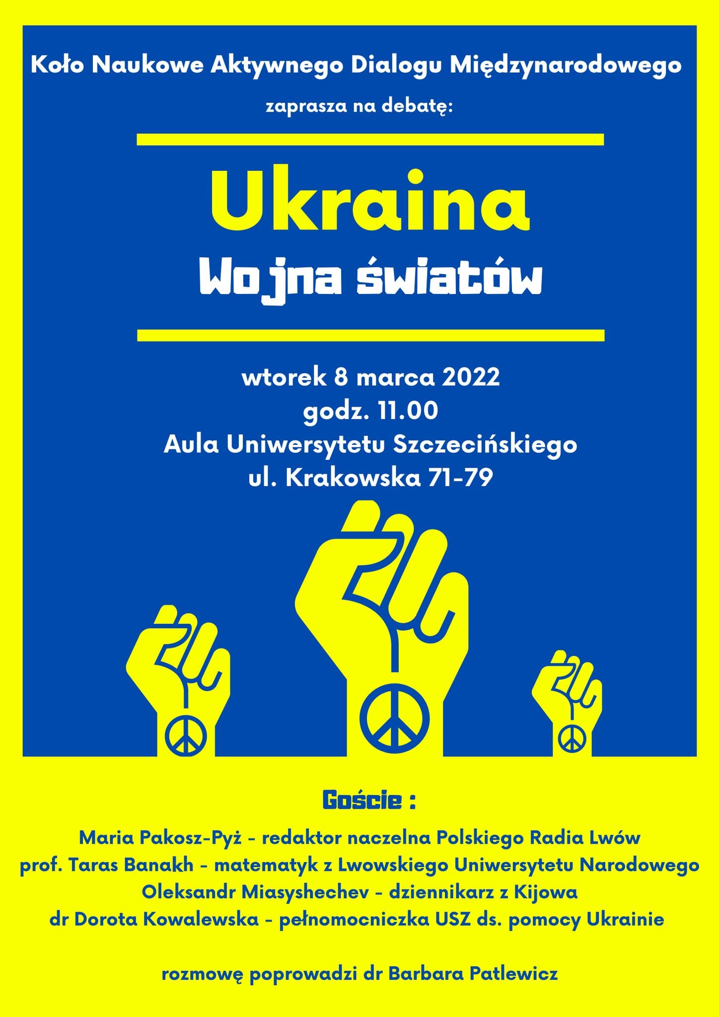 Zapowiedź: spotkanie „Ukraina. Wojna światów” dn. 08.03.2022 r.